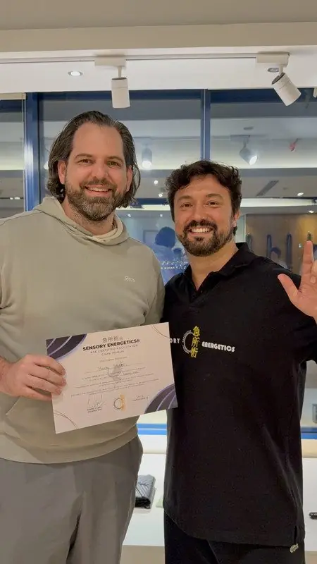 Dr. Daniel Flash with a newly certified facilitator