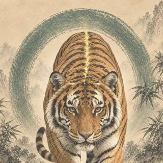 Tiger module ink painting